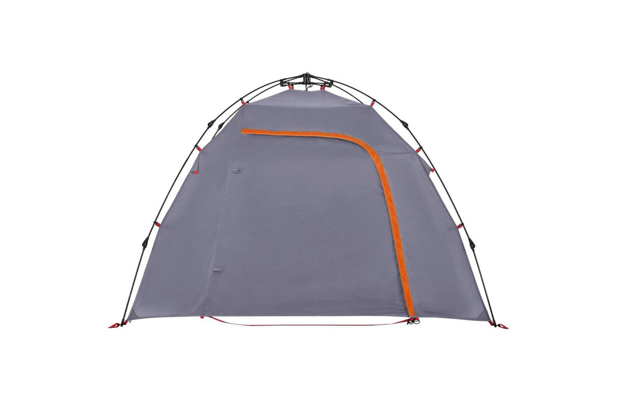 Vidaxl Camping Tent Dome 3-person Grey And Orange Quick Release-8