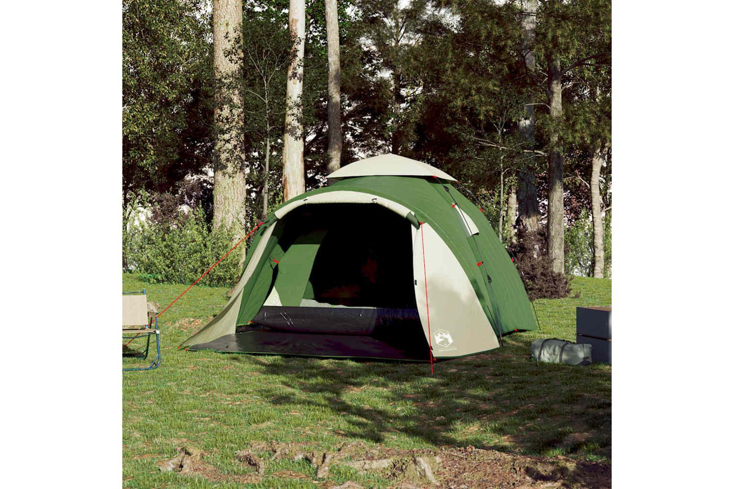 Vidaxl Camping Tent Dome 3-person Green Quick Release-3