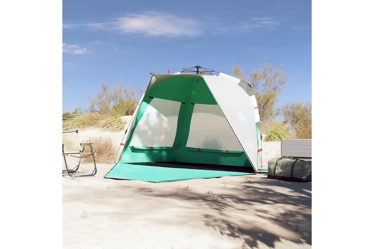 Vidaxl Beach Tent 3-person Sea Green Quick Release Waterproof-3
