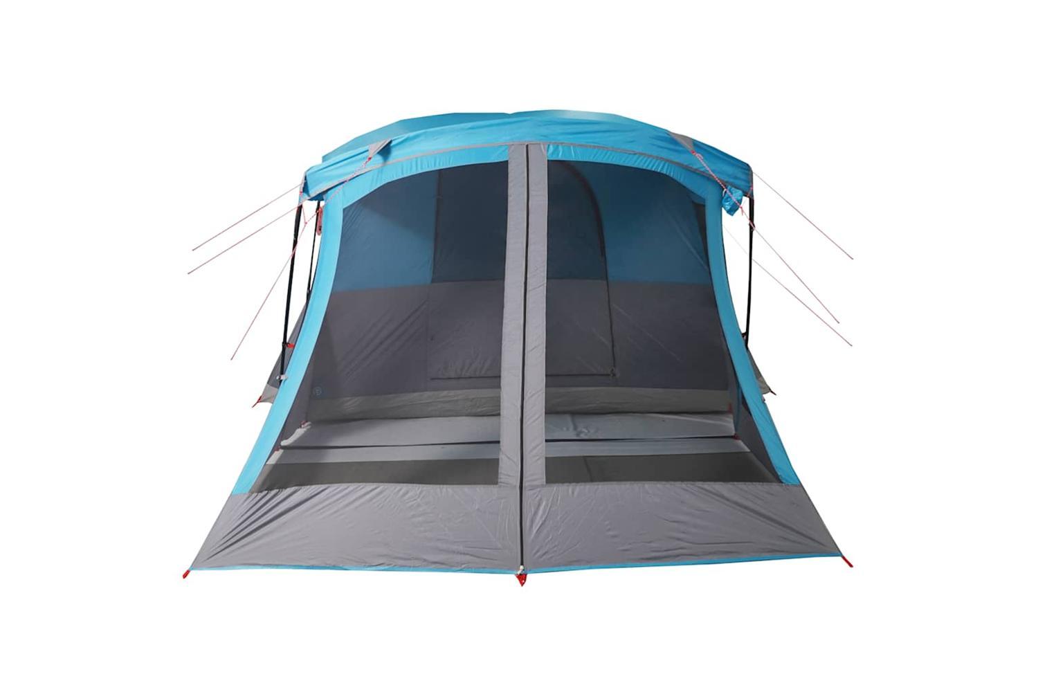 Vidaxl Camping Tent With Porch 4-person Blue Waterproof-6