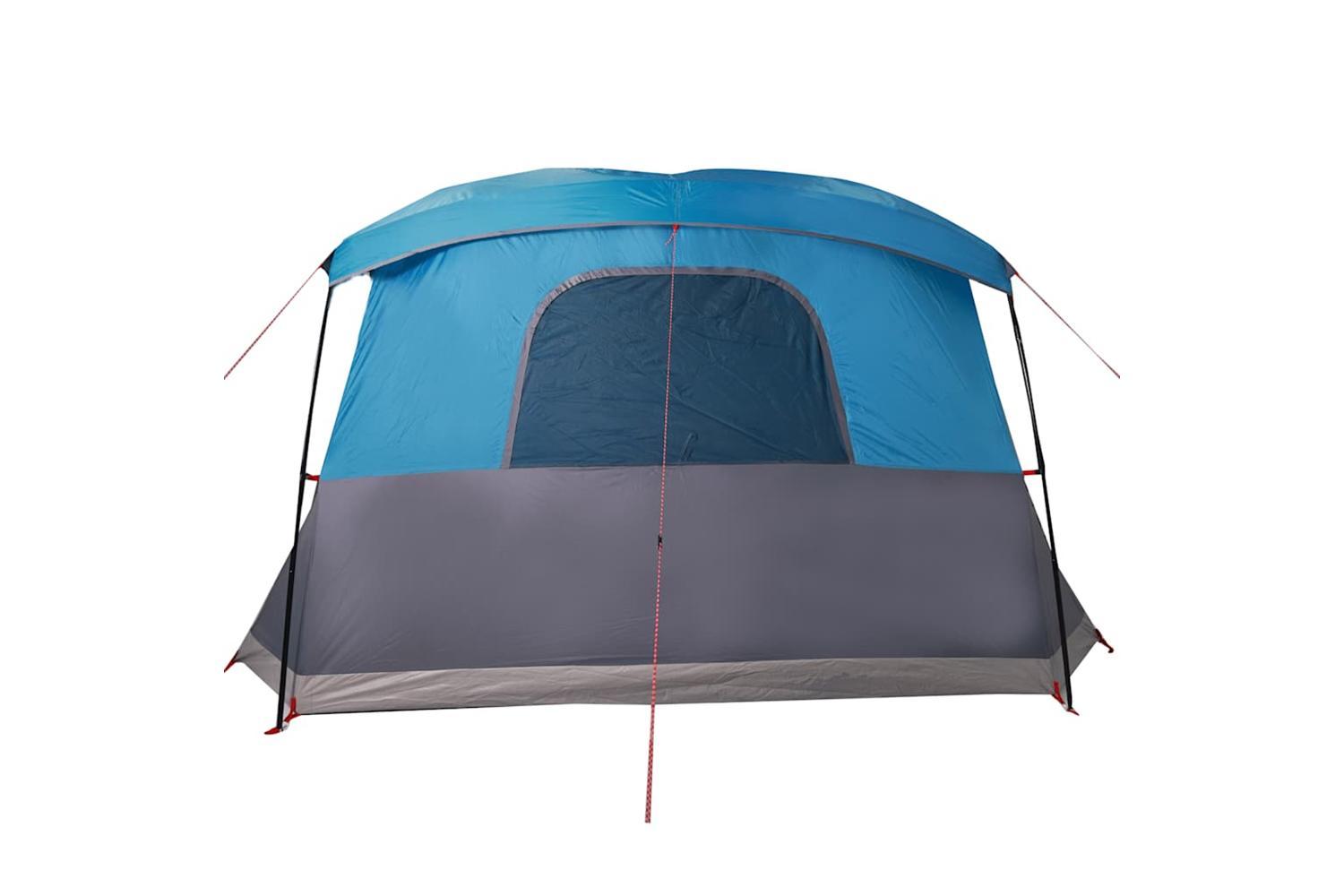 Vidaxl Camping Tent With Porch 4-person Blue Waterproof-9