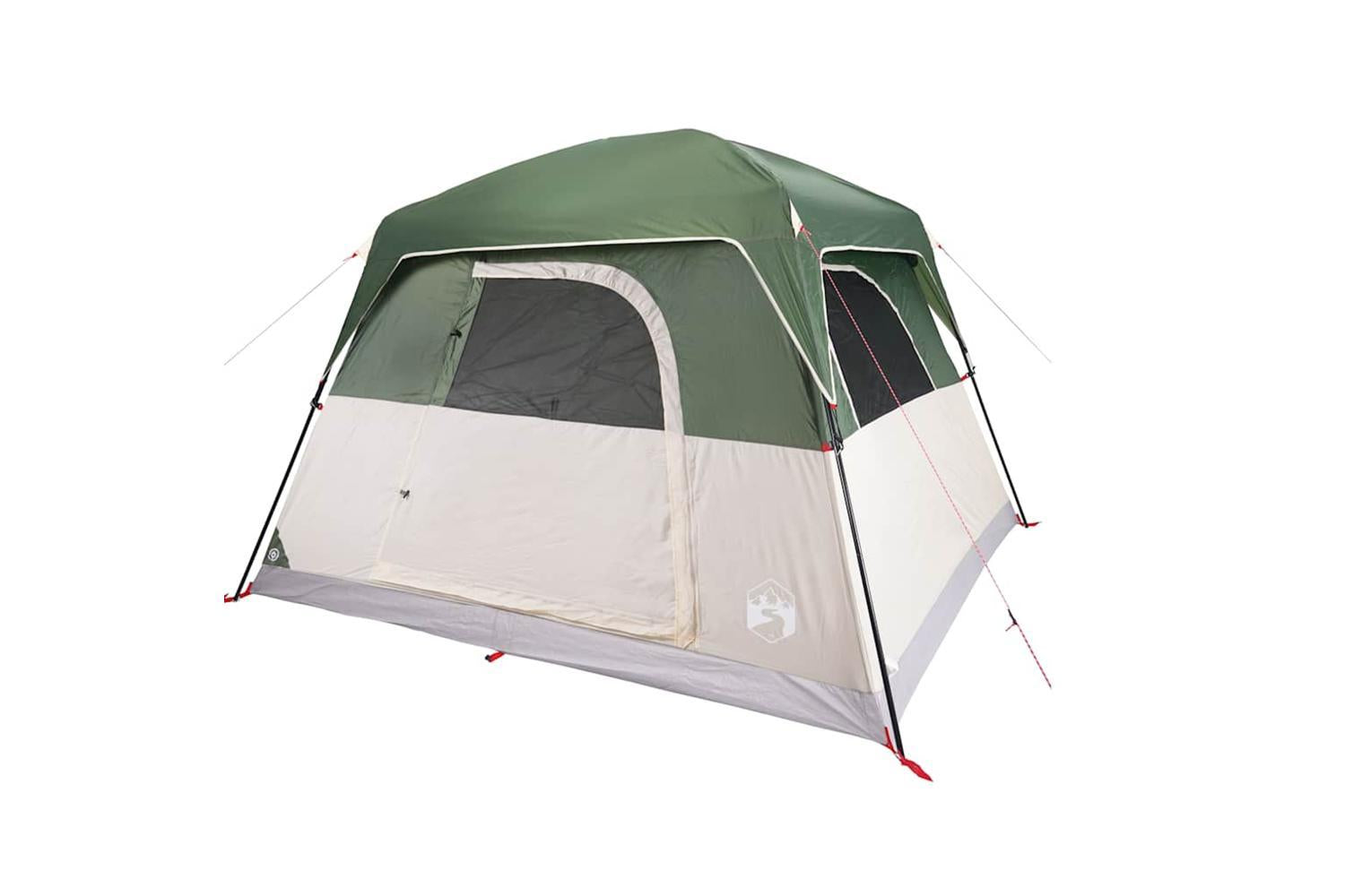Vidaxl Camping Tent Cabin 4-person Green Waterproof-4