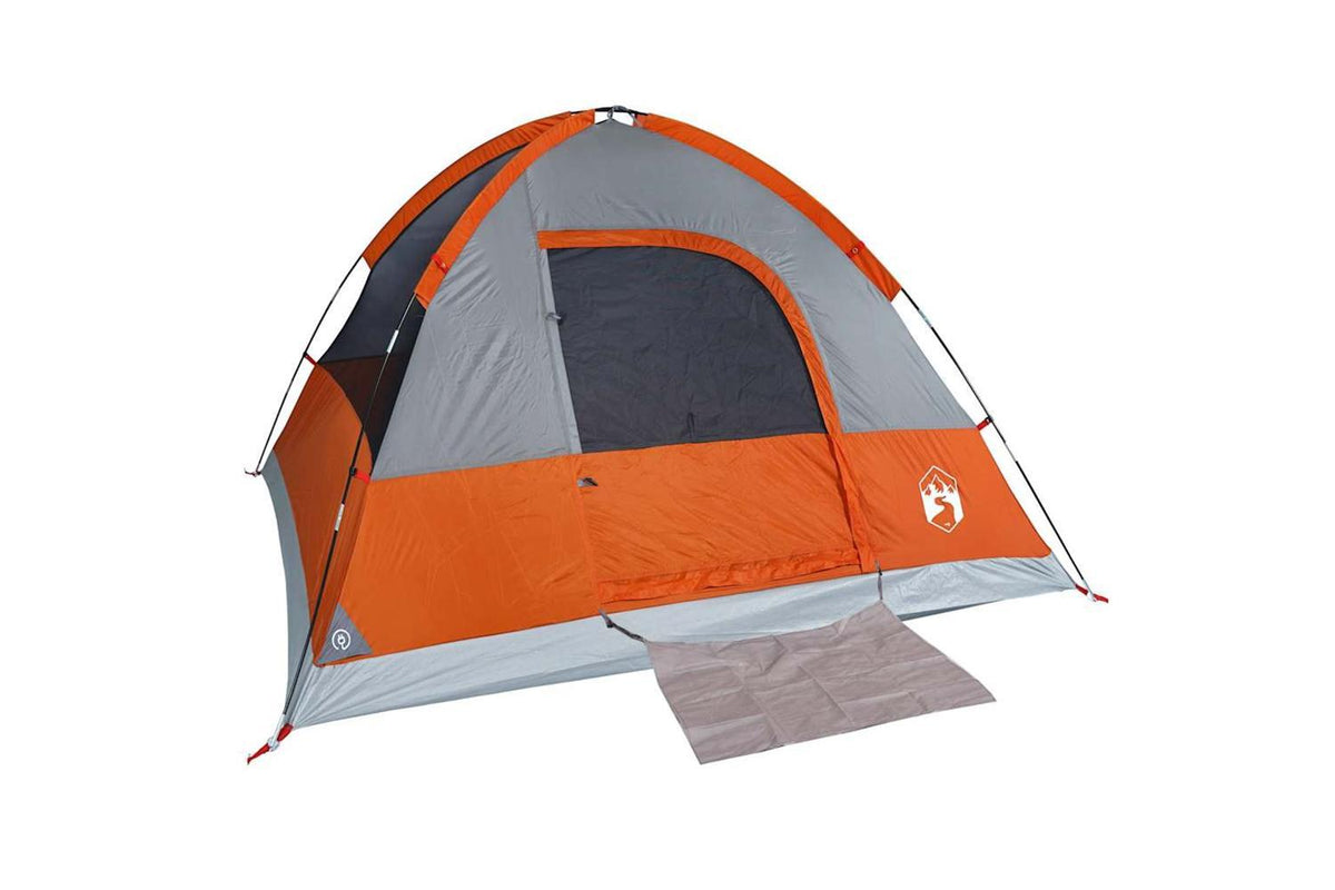 Vidaxl Camping Tent Dome 4-person Orange Waterproof-5