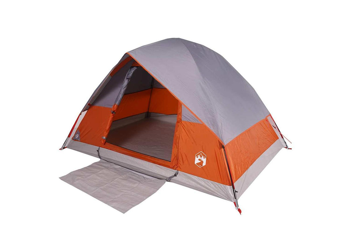 Vidaxl Camping Tent Dome 4-person Orange Waterproof-7