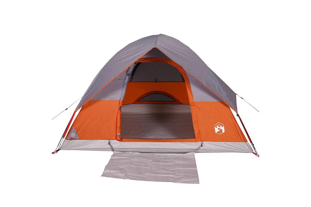 Vidaxl Camping Tent Dome 4-person Orange Waterproof-8