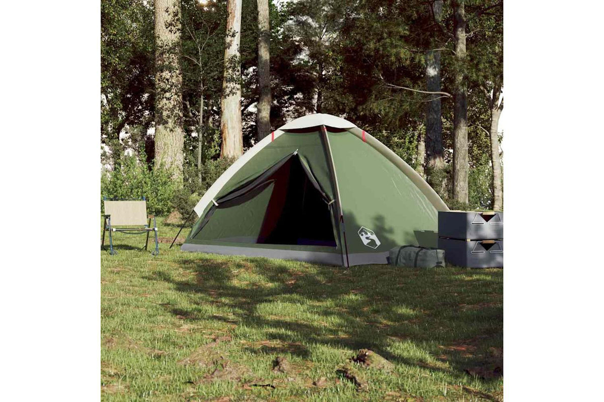 Vidaxl Camping Tent Dome 4-person Green Waterproof-4