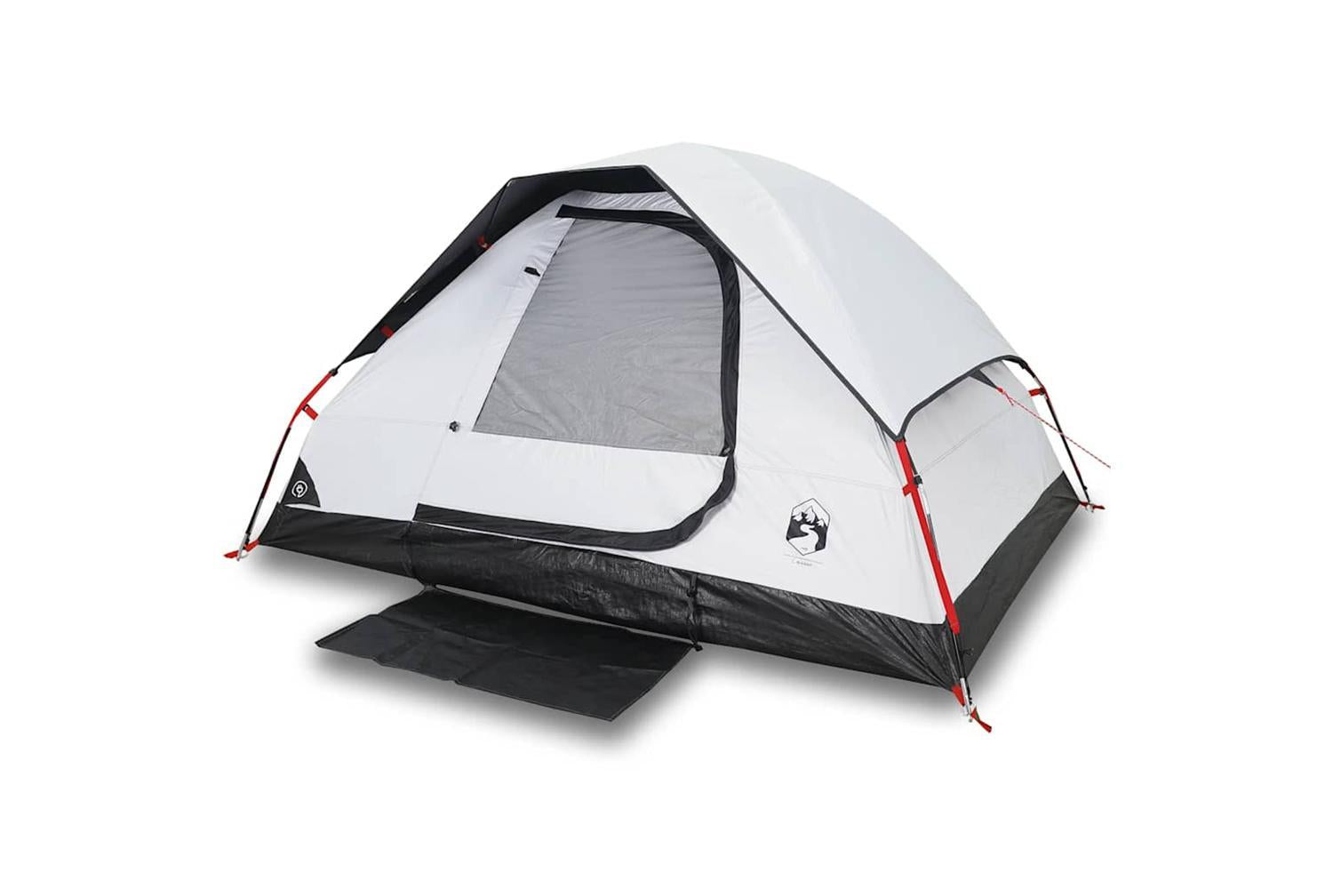 Vidaxl Camping Tent Dome 2-person White Blackout Fabric Waterproof-2