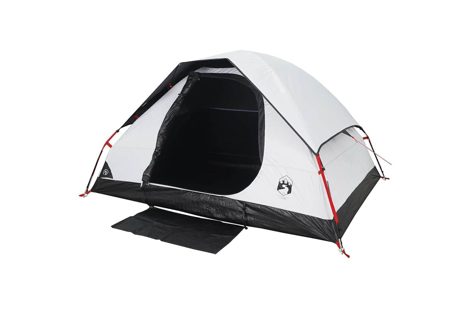 Vidaxl Camping Tent Dome 2-person White Blackout Fabric Waterproof-5