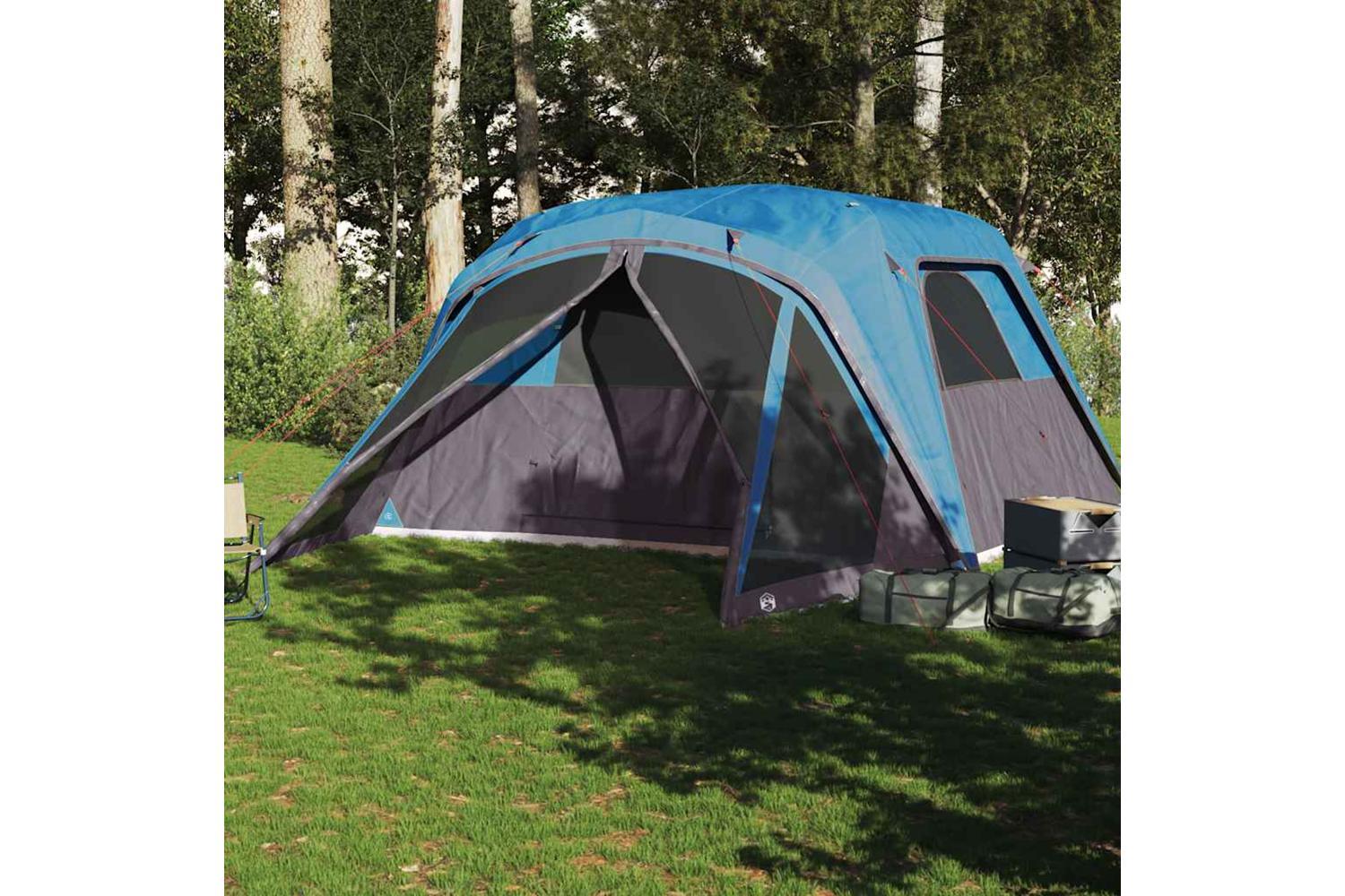 Vidaxl Family Tent With Porch 6-person Blue Waterproof-3