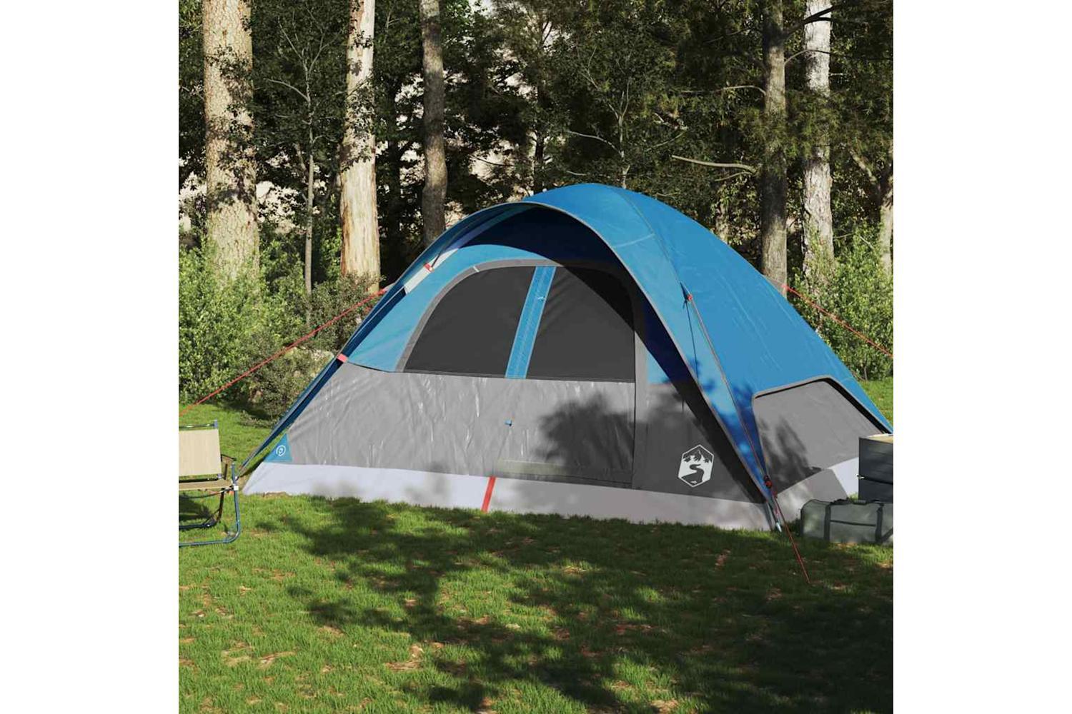 Vidaxl Family Tent Dome 6-person Blue Waterproof-3