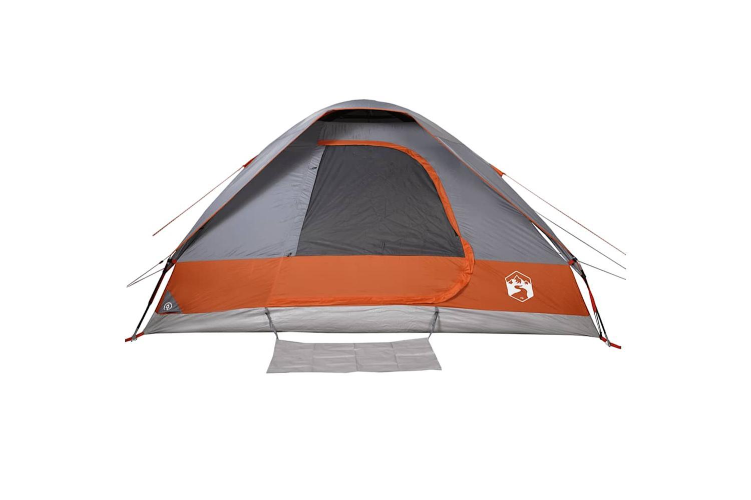 Vidaxl Family Tent Dome 6-person Grey And Orange Waterproof-7