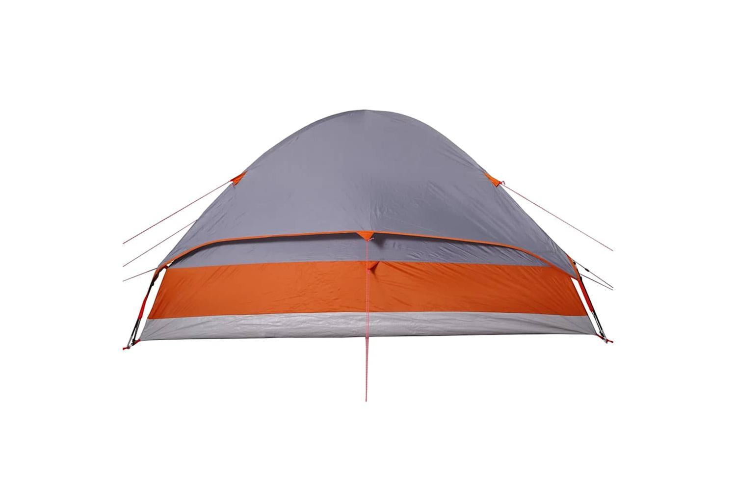Vidaxl Family Tent Dome 6-person Grey And Orange Waterproof-10