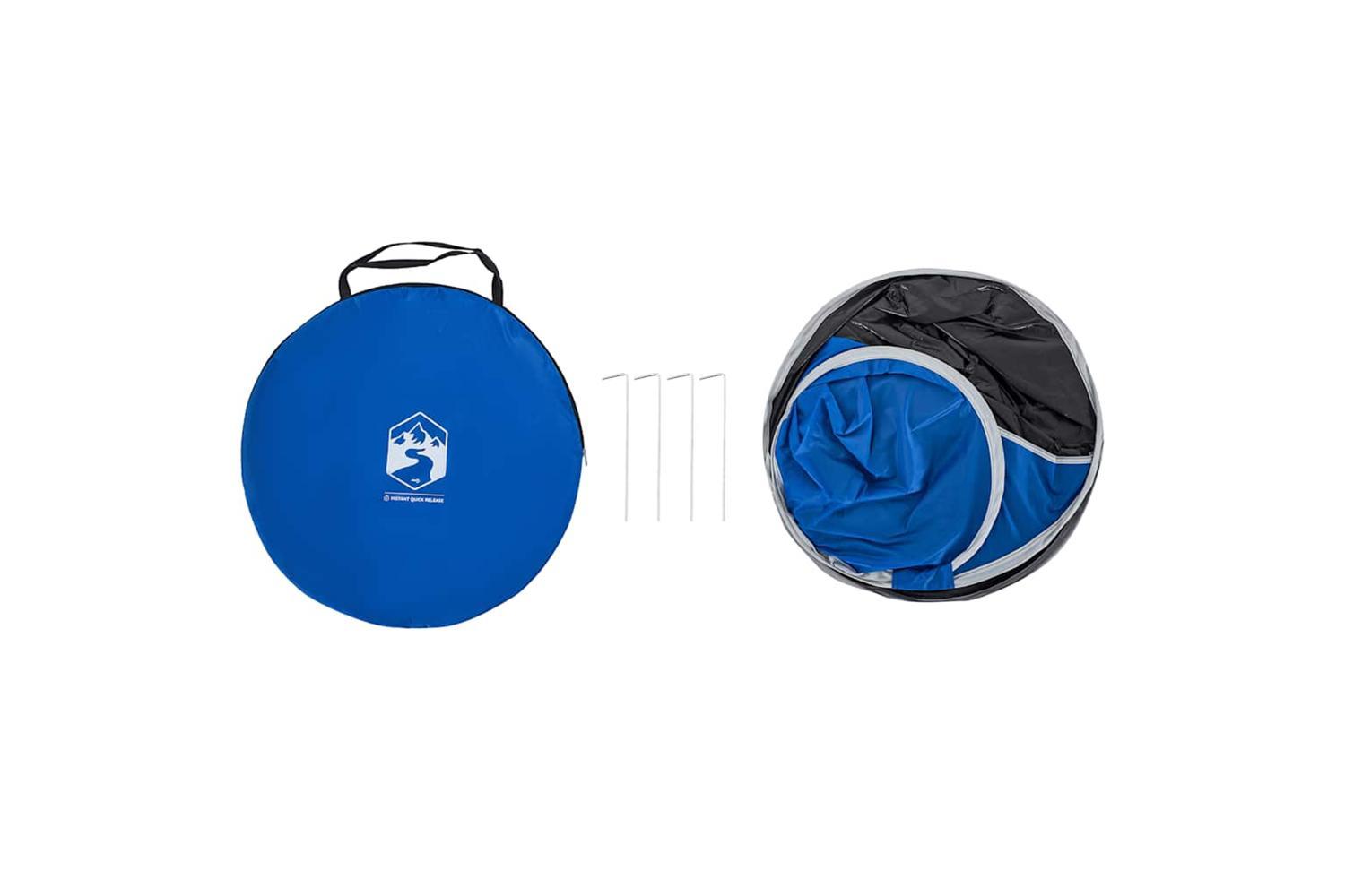 Vidaxl Beach Tent Azure Blue Pop-up Waterproof-10