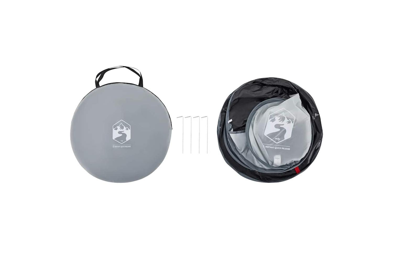 Vidaxl Beach Tent Grey Pop-up Waterproof-10