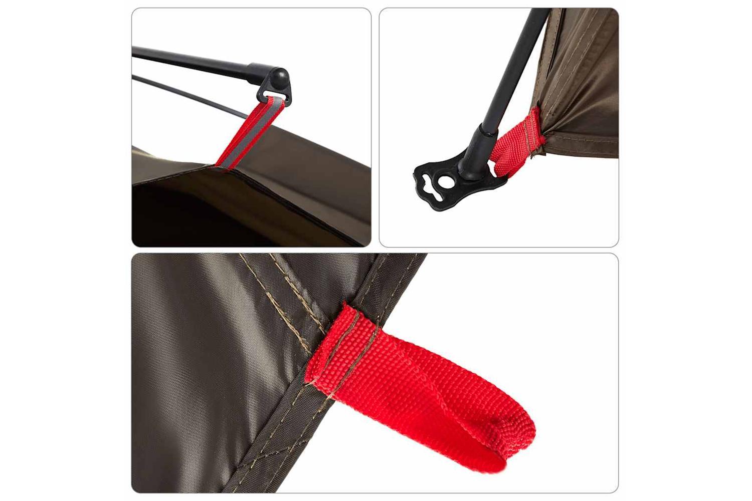Vidaxl Fishing Tent 4-person Brown Quick Release-10