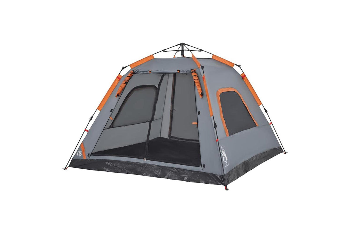 Vidaxl Camping Tent Dome 5-person Grey And Orange Quick Release-5