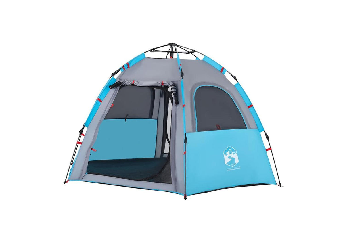 Vidaxl Camping Tent Cabin 4-person Blue Quick Release-5