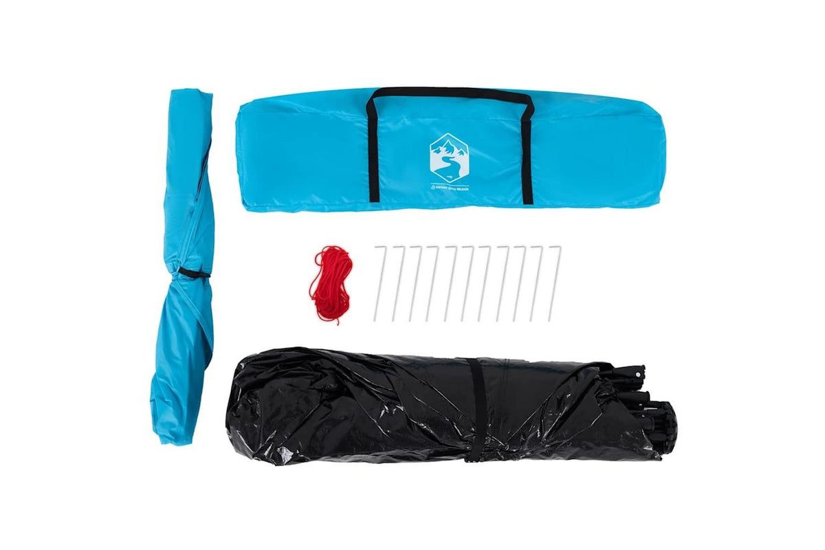 Vidaxl Camping Tent Cabin 4-person Blue Quick Release-10