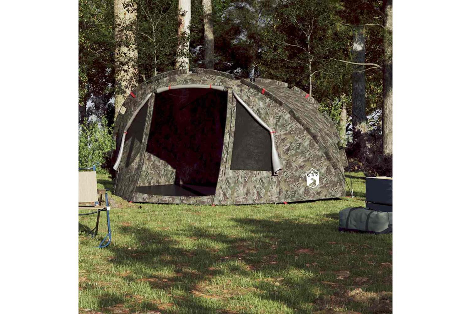 Vidaxl Fishing Tent 4-person Camouflage Waterproof-3