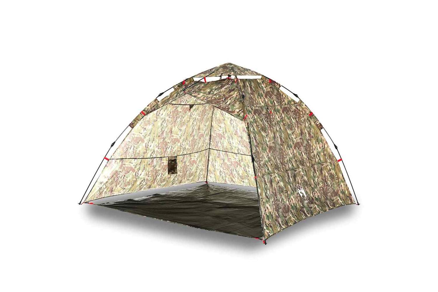 Vidaxl Fishing Tent 4-person Camouflage Quick Release-2