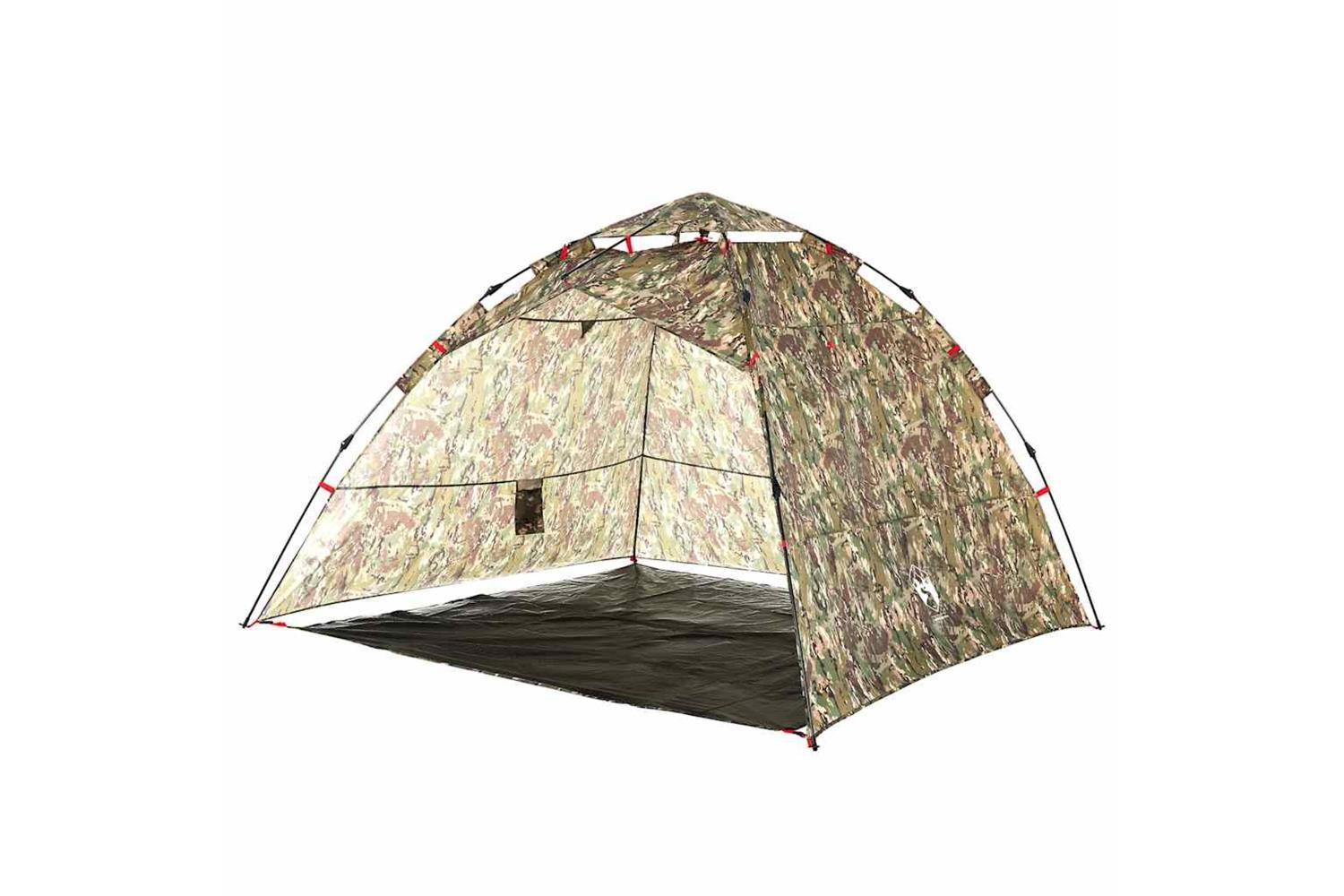 Vidaxl Fishing Tent 4-person Camouflage Quick Release-4