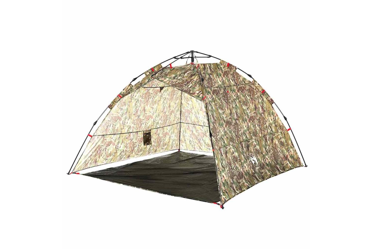 Vidaxl Fishing Tent 4-person Camouflage Quick Release-5