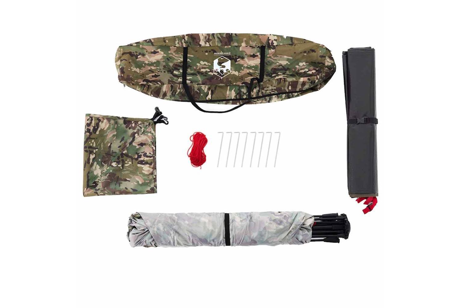 Vidaxl Fishing Tent 4-person Camouflage Quick Release-9