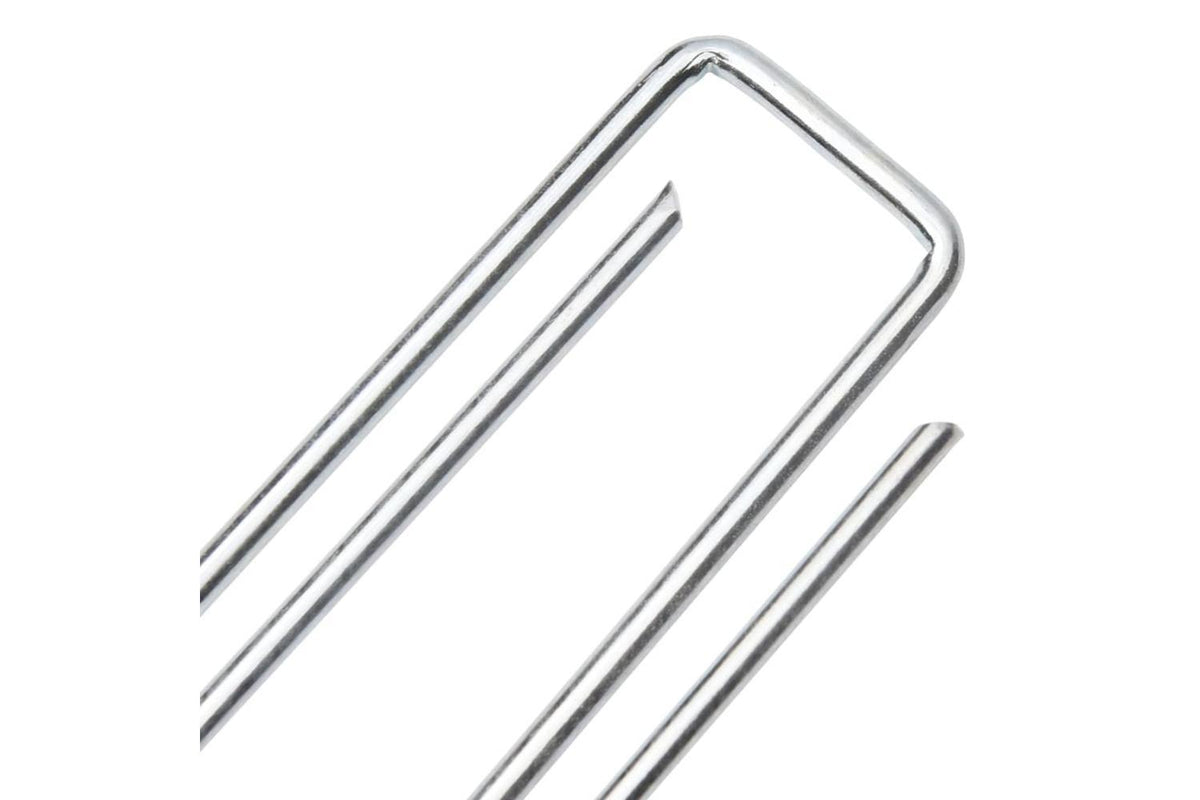 Vidaxl Ground Pegs U Shape 25 Pcs 20x3.5 Cm Galvanised Steel-4