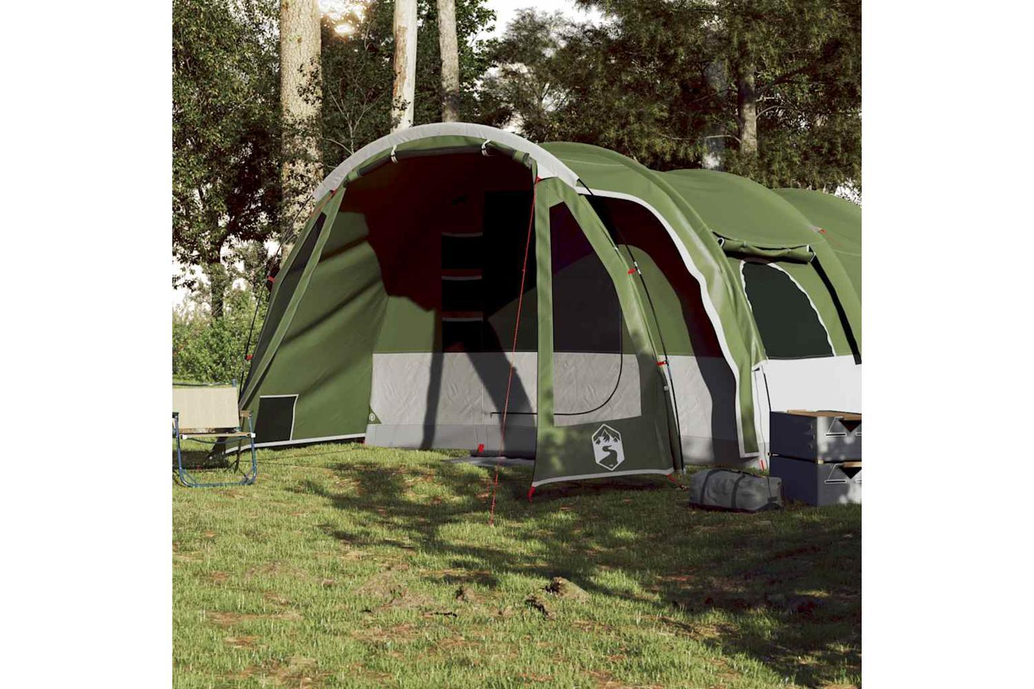 Vidaxl Family Tent Tunnel 8-person Green Waterproof-3