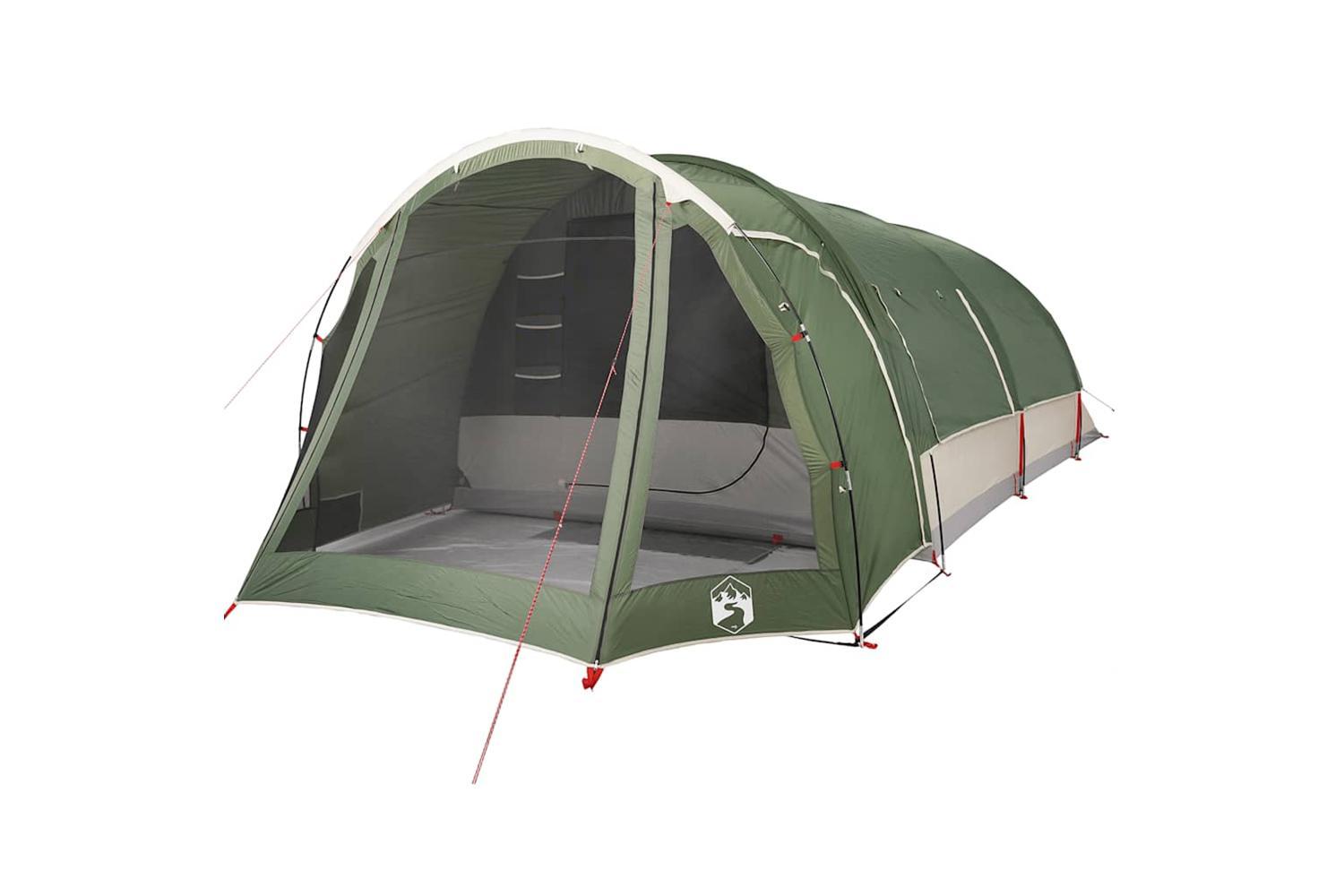 Vidaxl Family Tent Tunnel 8-person Green Waterproof-5