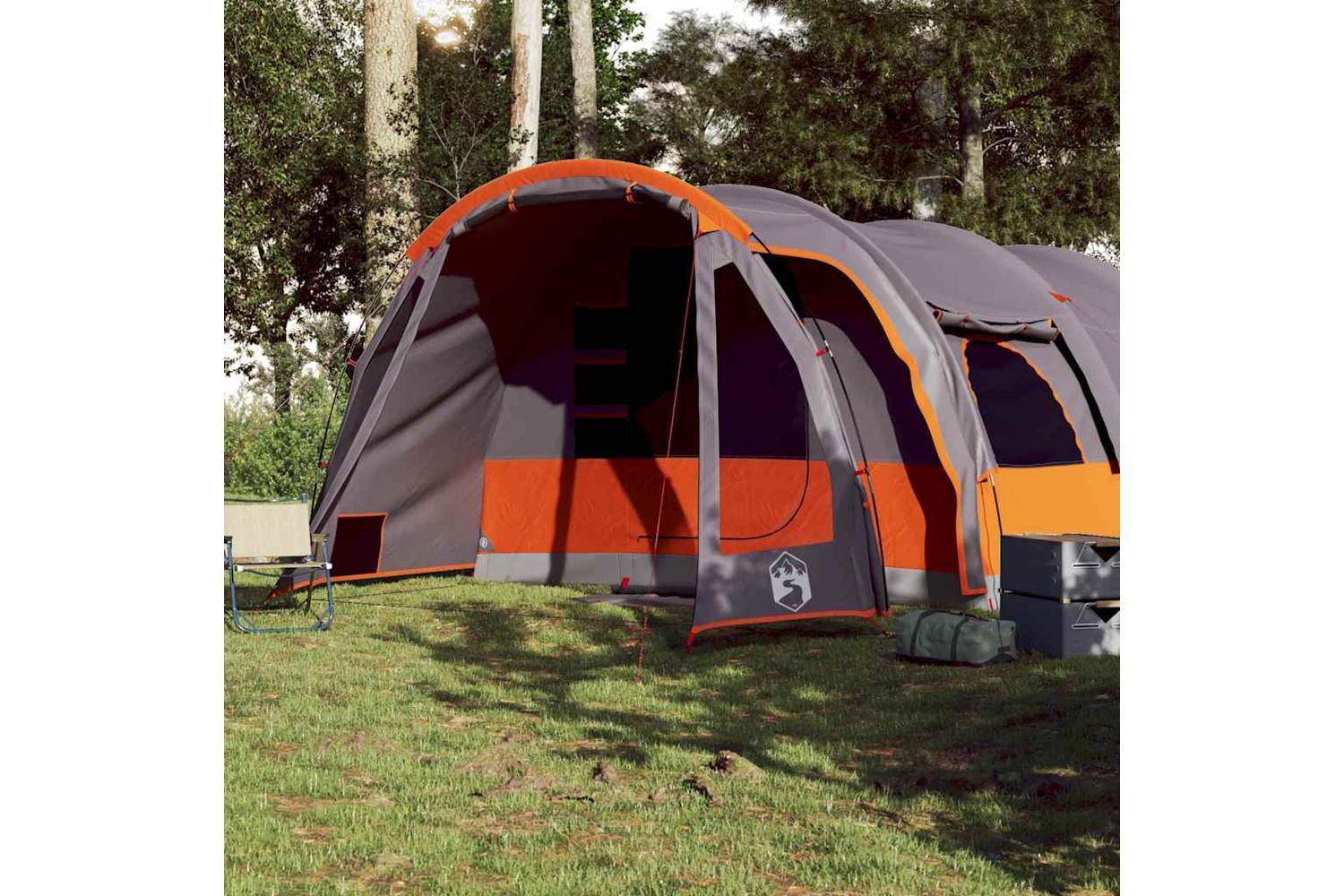 Vidaxl Family Tent Tunnel 8-person Grey Waterproof-3