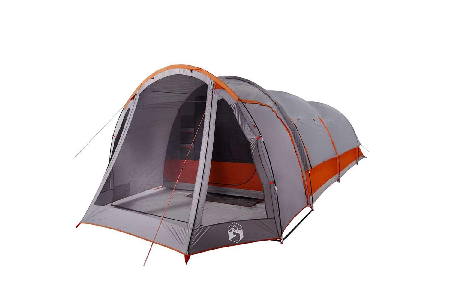 Vidaxl Family Tent Tunnel 8-person Grey Waterproof-5