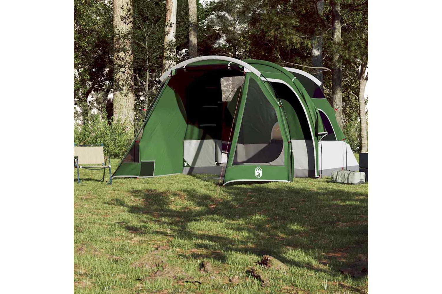 Vidaxl Camping Tent Tunnel 4-person Green Waterproof-4