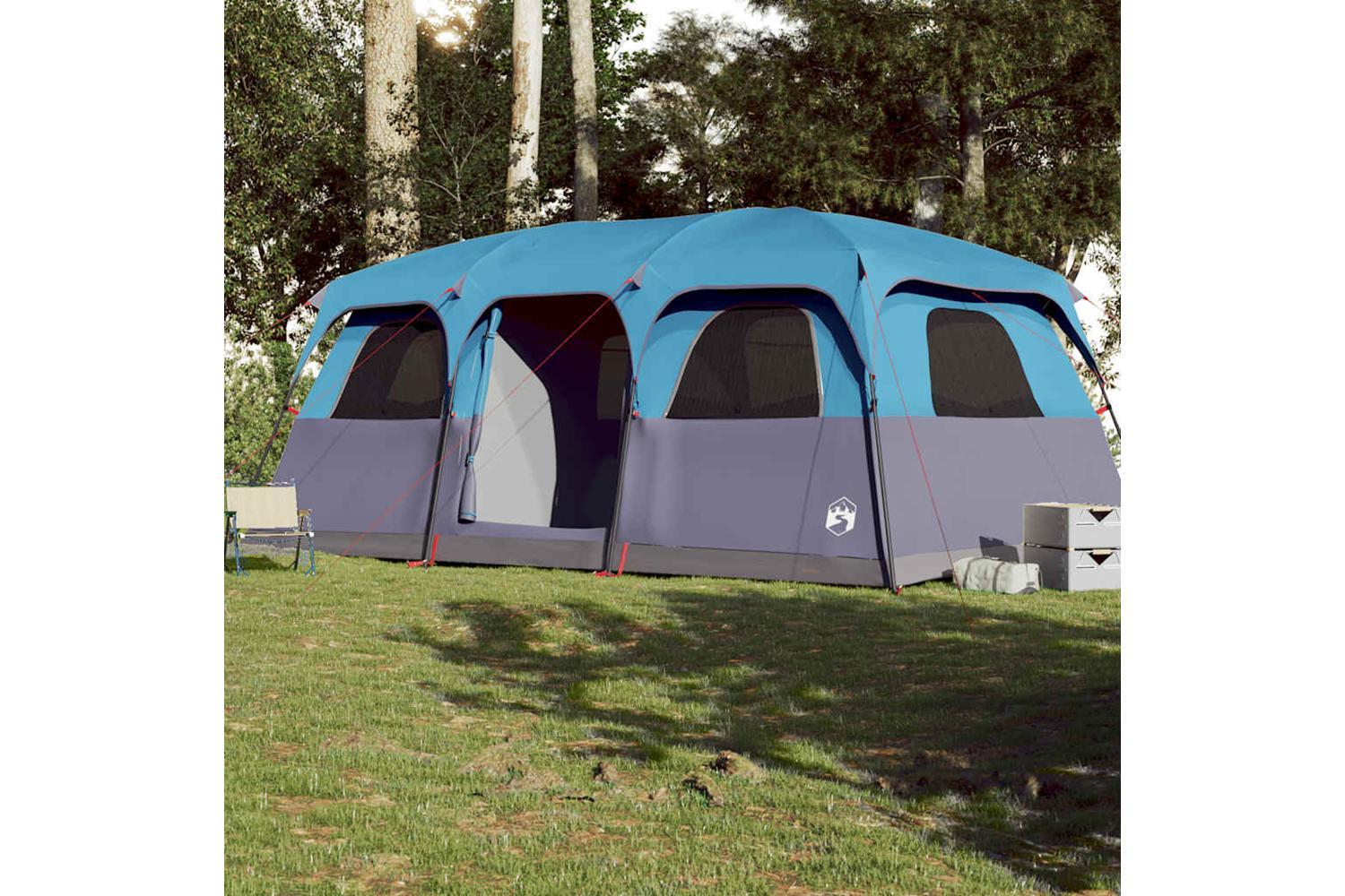 Vidaxl Family Tent Cabin 10-person Blue Waterproof-3