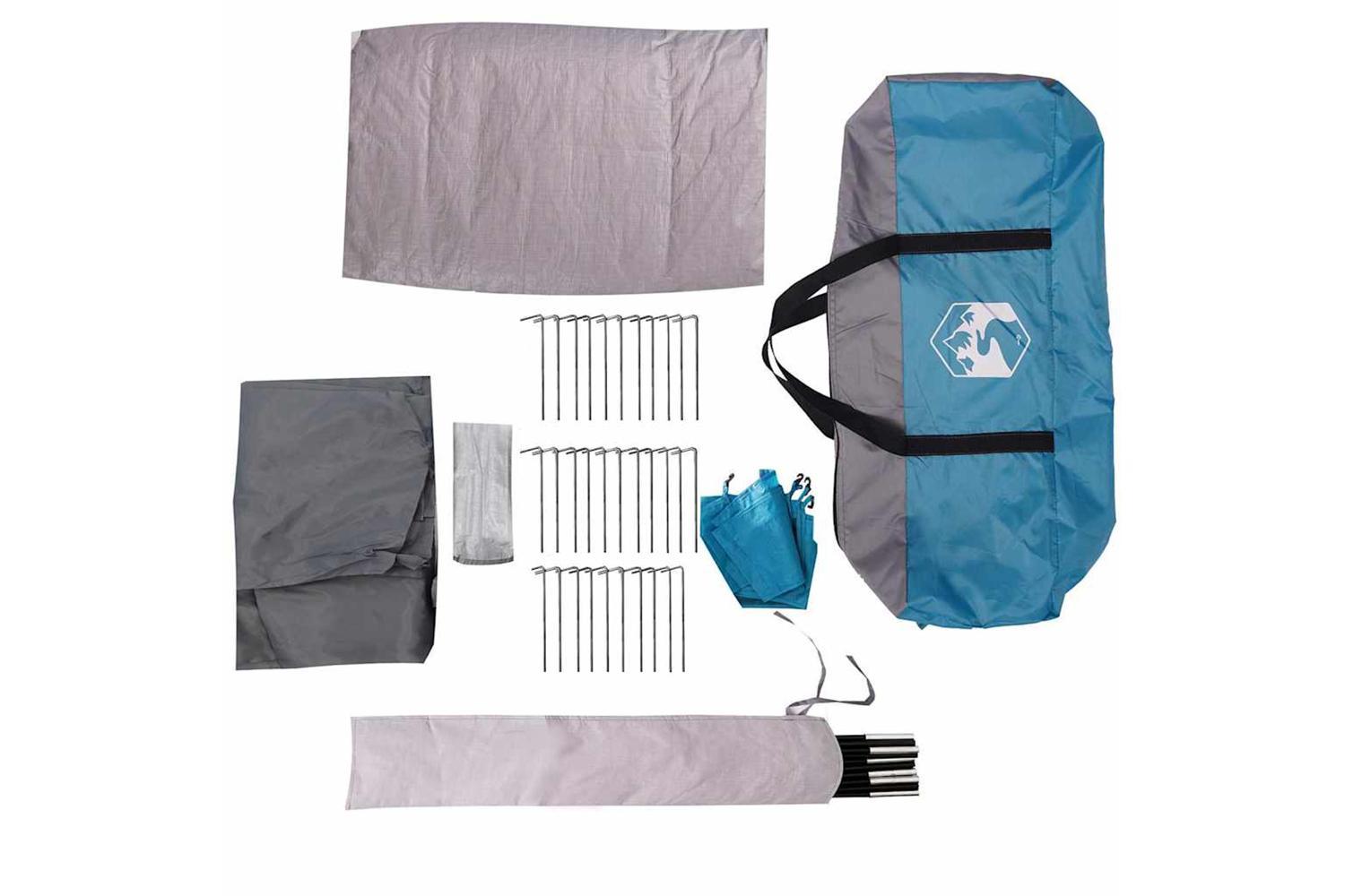 Vidaxl Family Tent Cabin 10-person Blue Waterproof-10
