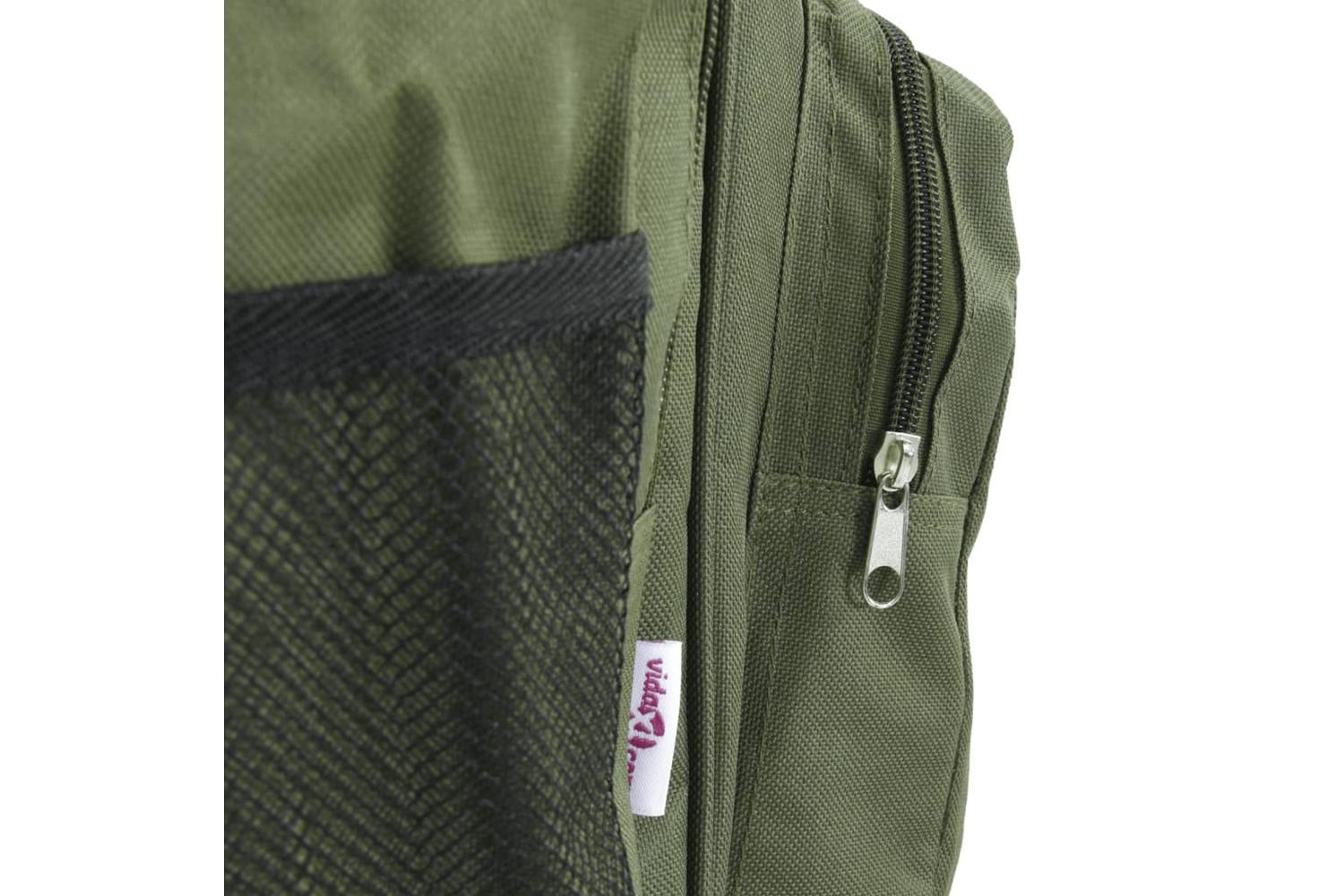 Vidaxl Fishing Bag Waterproof Dark Green Oxford Fabric-7