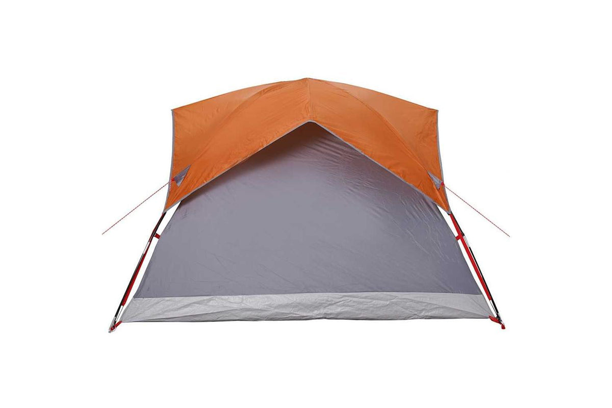 Vidaxl Camping Tent Cabin 4-person Grey And Orange Waterproof-8