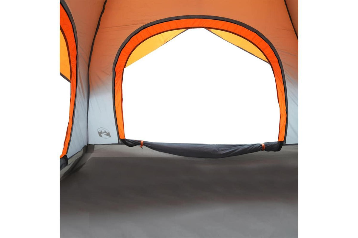Vidaxl Camping Tent Cabin 4-person Grey And Orange Waterproof-9