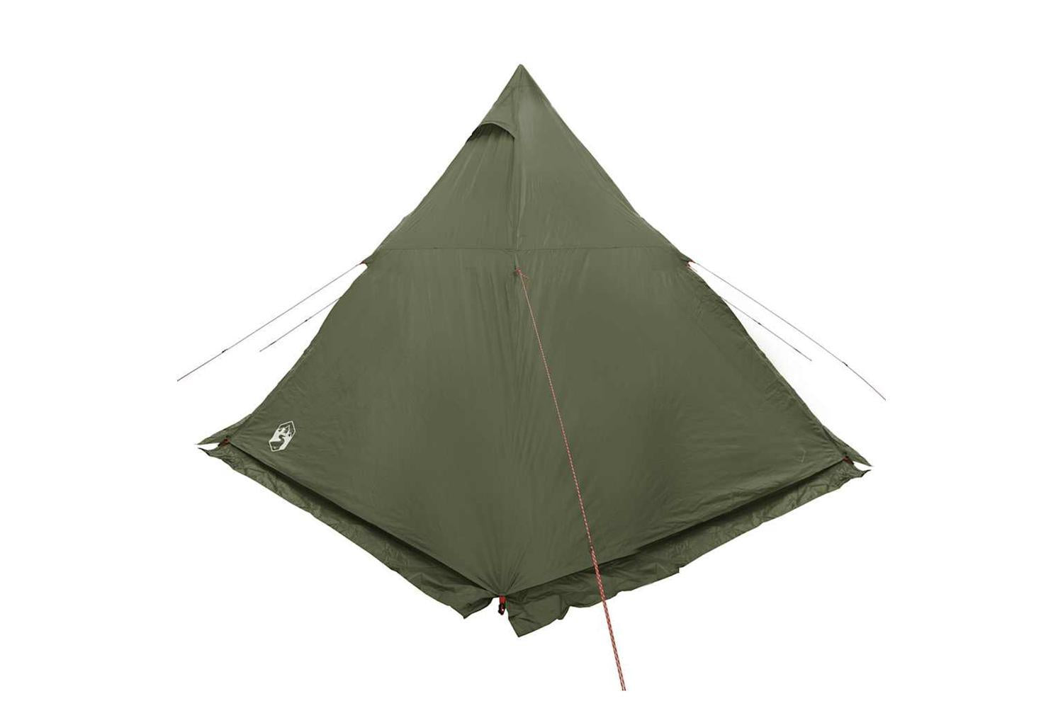 Vidaxl Family Tent Tipi 6-person Olive Green Waterproof-8