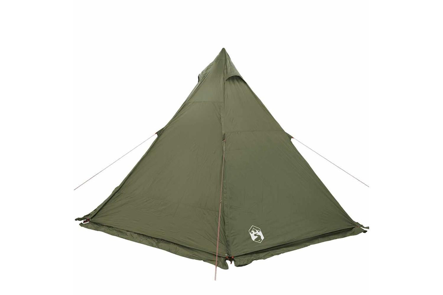 Vidaxl Family Tent Tipi 6-person Olive Green Waterproof-9
