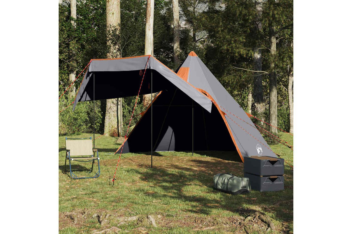 Vidaxl Camping Tent Tipi 5-person Grey Waterproof-4
