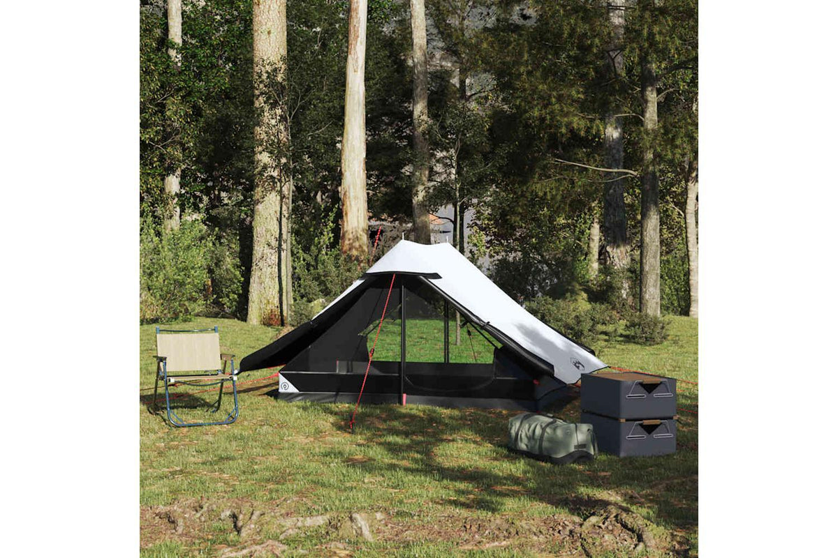 Vidaxl Camping Tent 2-person White Blackout Fabric Waterproof-4