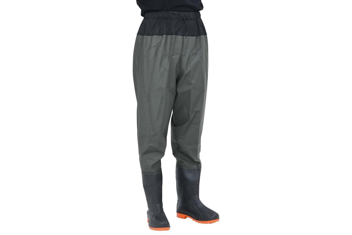 Vidaxl Waist Waders With Boots Dark Green Size 41