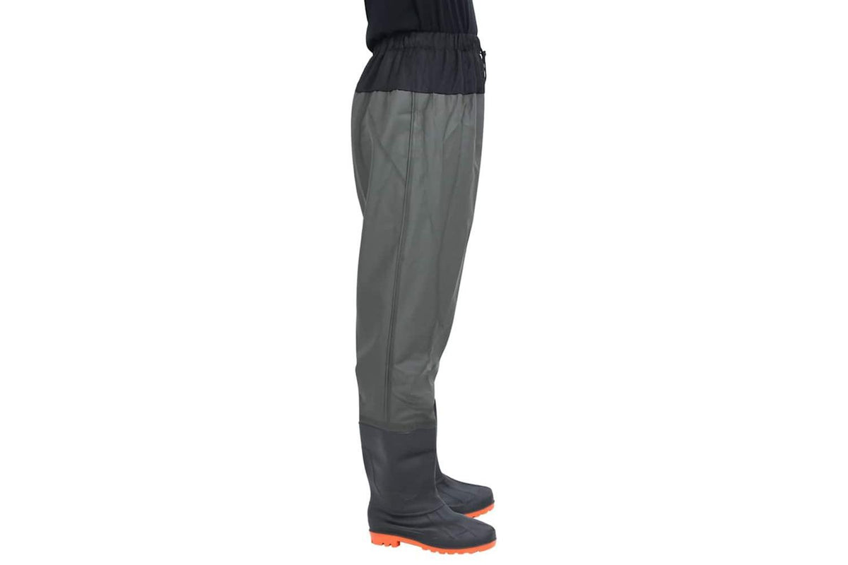 Vidaxl Waist Waders With Boots Dark Green Size 41-3