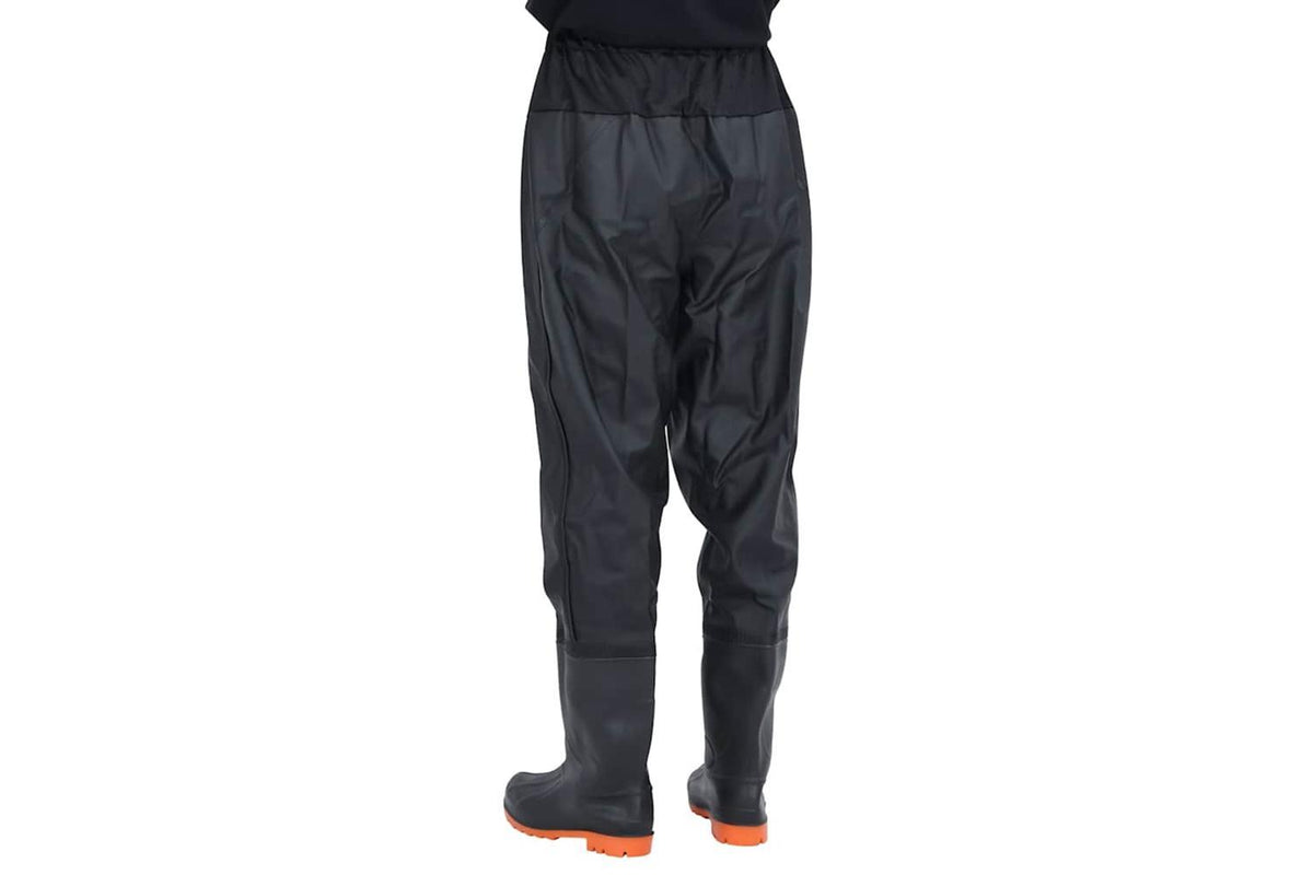 Vidaxl Waist Waders With Boots Black Size 45-4