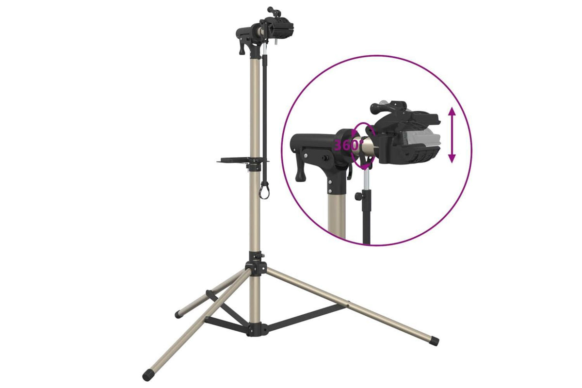 Vidaxl Bike Repair Stand Foldable Adjustable 120-165 Cm Aluminium-9