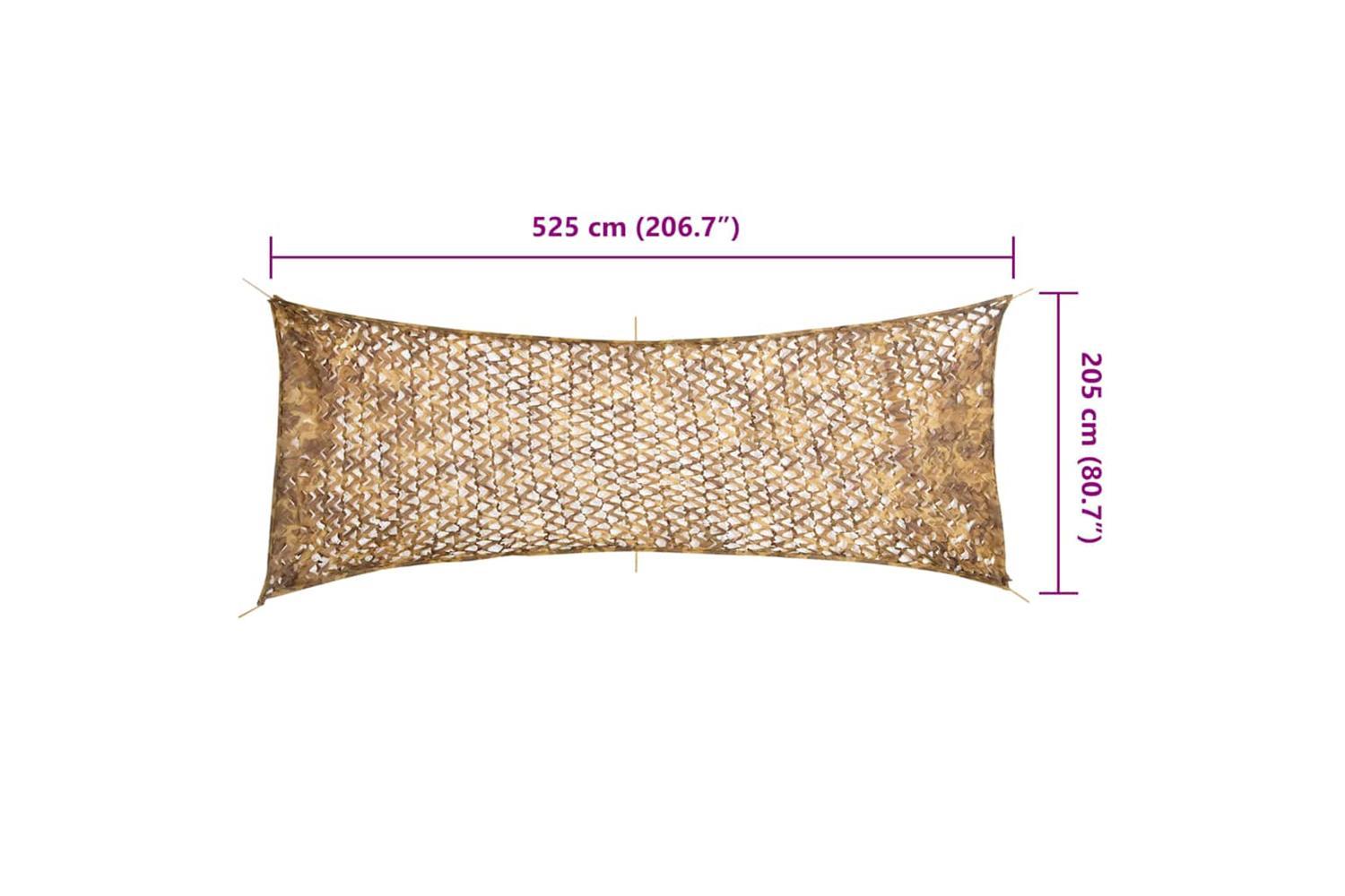 Vidaxl Camouflage Net With Storage Bag 525x205 Cm Sand-7