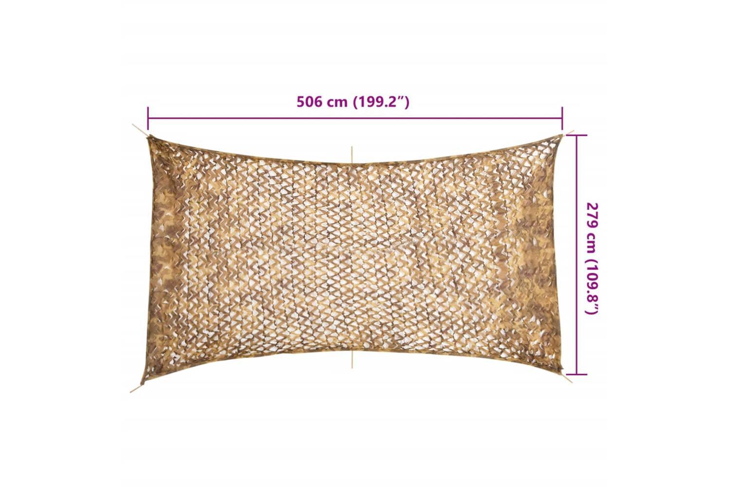 Vidaxl Camouflage Net With Storage Bag 506x279 Cm Sand-7