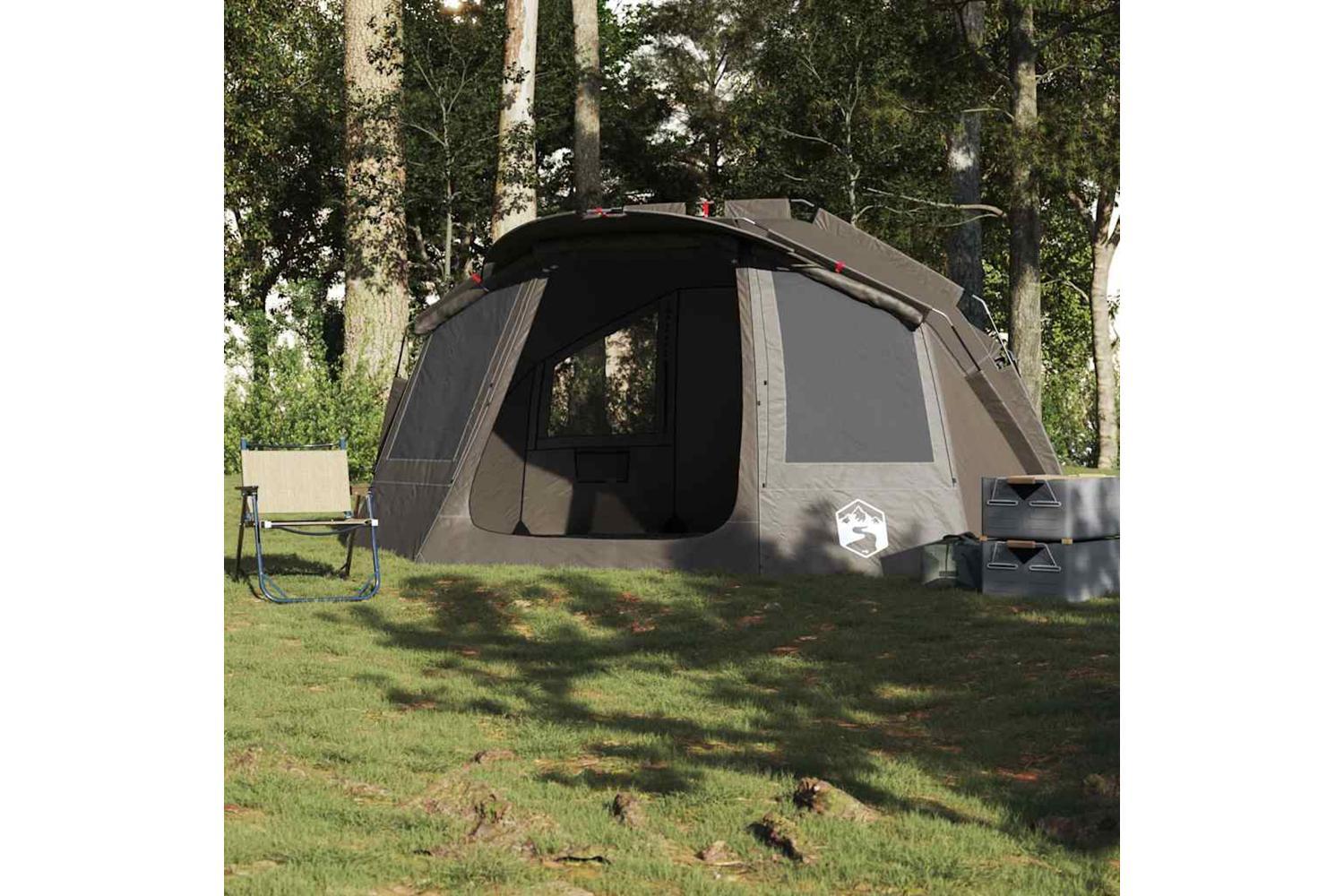 Vidaxl Fishing Tent 5-person Grey Waterproof-4