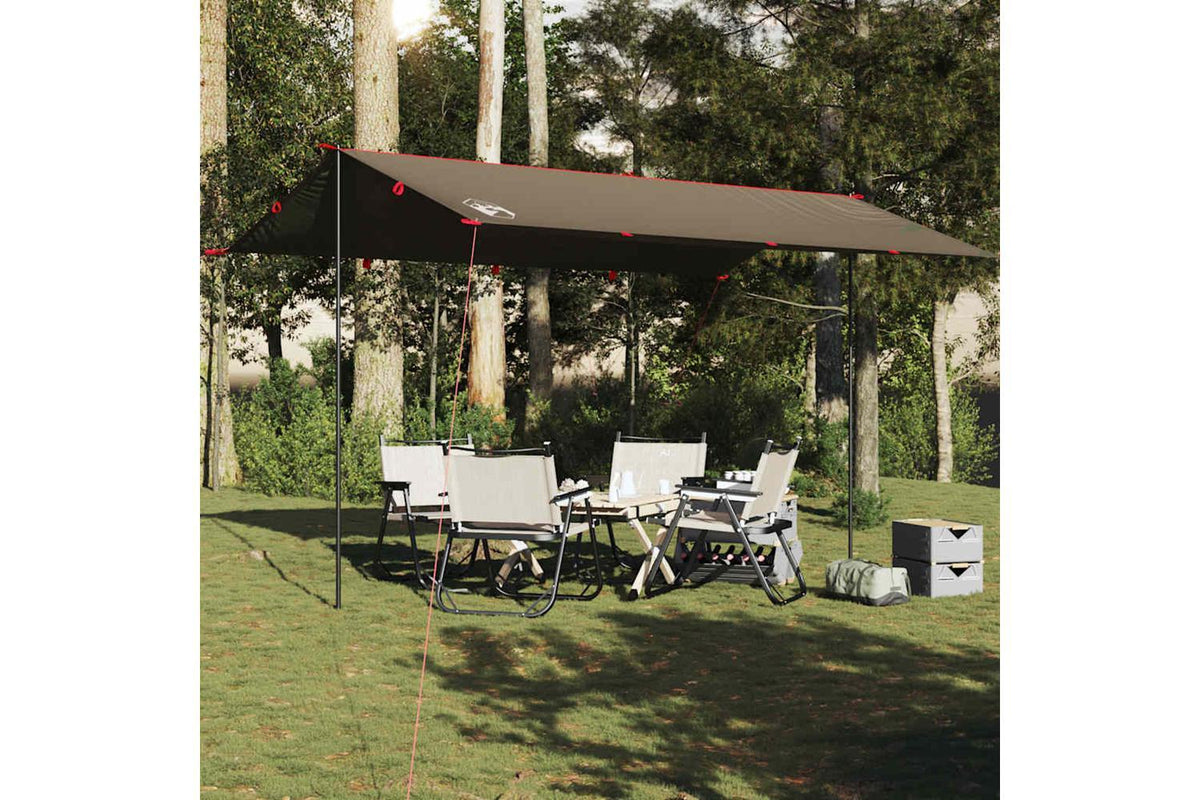 Vidaxl Camping Tarp Brown 506x306 Cm Waterproof-3